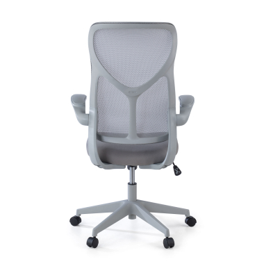 chaise de bureau gris raptor maille accoudoirs rabattables 6