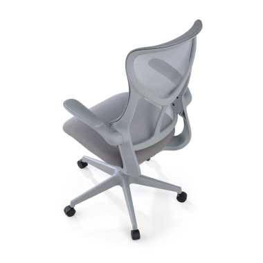 chaise de bureau gris raptor maille accoudoirs rabattables 9