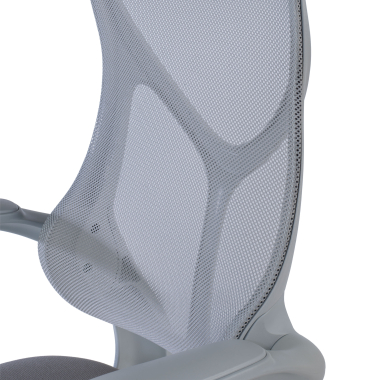 chaise de bureau gris raptor maille accoudoirs rabattables 7