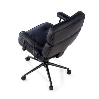 chaise de bureau noir royale simil cuir accoudoirs fixes 9