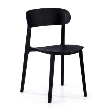 chaise de conference noir moon plastique sans accoudoirs 1