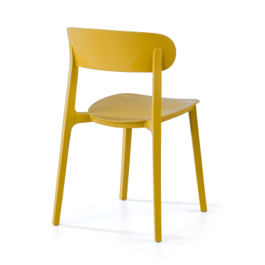 chaise de conference moutarde moon plastique sans accoudoirs 8