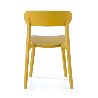 chaise de conference moutarde moon plastique sans accoudoirs 9