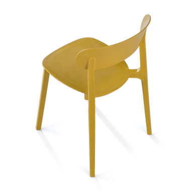 chaise de conference moutarde moon plastique sans accoudoirs 6