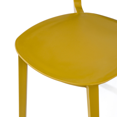 chaise de conference moutarde moon plastique sans accoudoirs 7