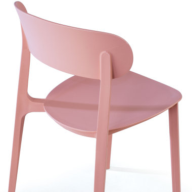 chaise de conference rose moon plastique sans accoudoirs 5