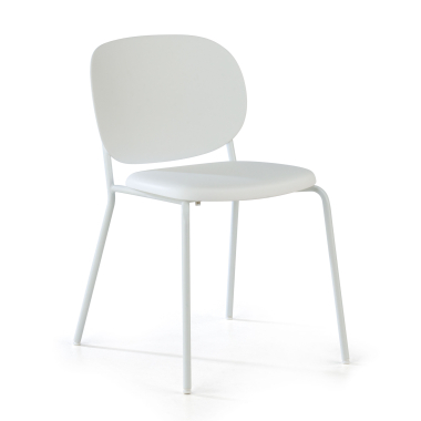chaise de conference blanc mila plastique sans accoudoirs 1
