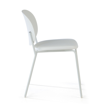 chaise de conference blanc mila plastique sans accoudoirs 3