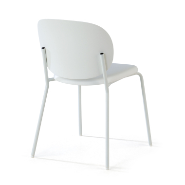 chaise de conference blanc mila plastique sans accoudoirs 6