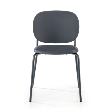 chaise de conference noir mila plastique sans accoudoirs 3