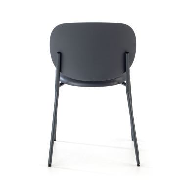 chaise de conference noir mila plastique sans accoudoirs 8