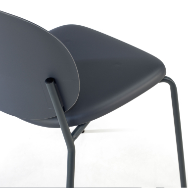 chaise de conference noir mila plastique sans accoudoirs 5
