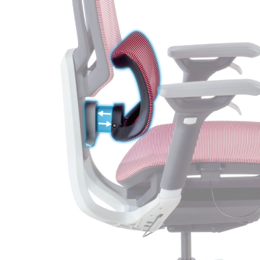 chaise ergonomique rouge valkyr maille accoudoirs reglables 4d double soutien lombaire appui tete 5