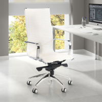 Fauteuil de bureau design Brenton, cadre en acier, dossier haut 210865 - (Outlet)