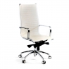 Fauteuil de bureau design Brenton, cadre en acier, dossier haut 210865 - (Outlet)