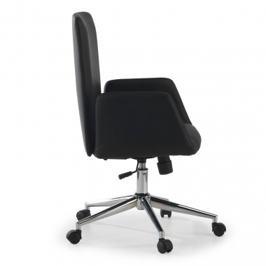 occasion chaise de bureau noir bridget tissu accoudoirs fixes 4