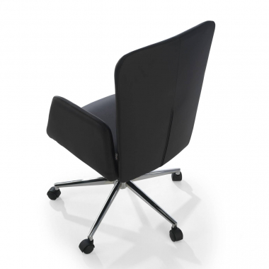 occasion chaise de bureau noir bridget tissu accoudoirs fixes 7