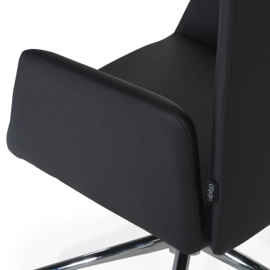 occasion chaise de bureau noir bridget tissu accoudoirs fixes 5