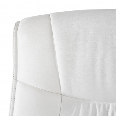occasion chaise de bureau blanc atlanta cuir authentique accoudoirs fixes 9