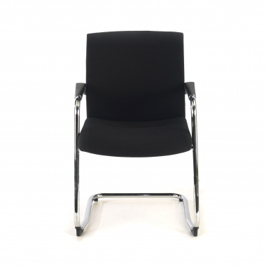 occasion chaise de bureau noir adele simil cuir accoudoirs fixes 3