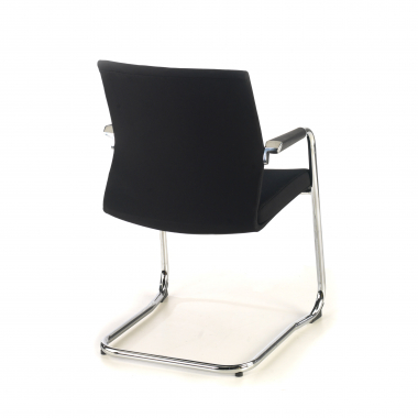 occasion chaise de bureau noir adele simil cuir accoudoirs fixes 5
