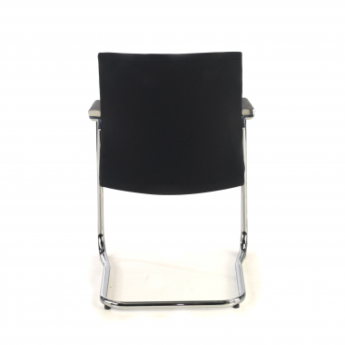 occasion chaise de bureau noir adele simil cuir accoudoirs fixes 6