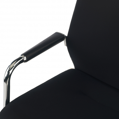 occasion chaise de bureau noir adele simil cuir accoudoirs fixes 8