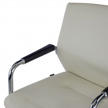 occasion chaise de bureau blanc adele tissu accoudoirs fixes 6