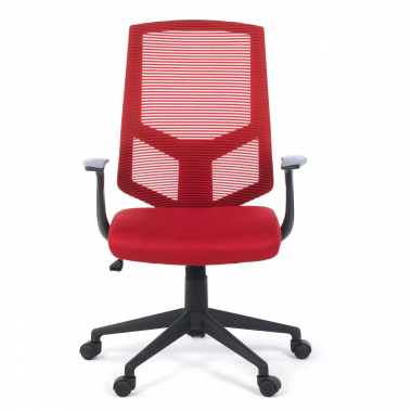 occasion chaise de bureau rouge archer maille accoudoirs fixes 3