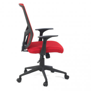 occasion chaise de bureau rouge archer maille accoudoirs fixes 6