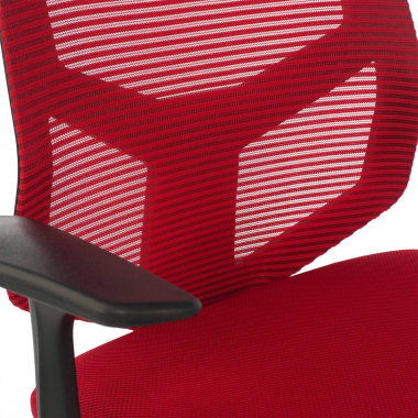 occasion chaise de bureau rouge archer maille accoudoirs fixes 8