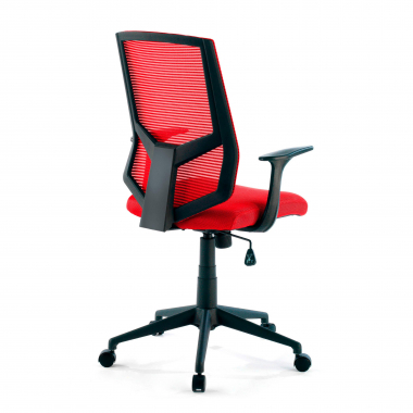 occasion chaise de bureau rouge archer maille accoudoirs fixes 4
