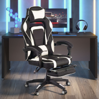 Chaise Gaming avec Repose-pieds Logan, accoudoirs synchronisés 210905 - (Outlet)