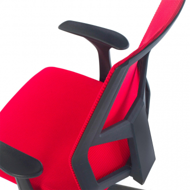 occasion chaise de bureau rouge archer maille accoudoirs fixes 7