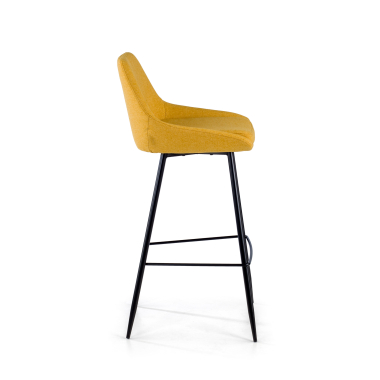 occasion chaise de bureau jaune giselle tissu accoudoirs fixes 4