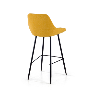 occasion chaise de bureau jaune giselle tissu accoudoirs fixes 5