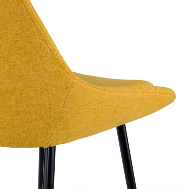 occasion chaise de bureau jaune giselle tissu accoudoirs fixes 8