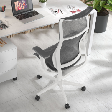 occasion chaise de bureau gris stay maille accoudoirs mobiles 2